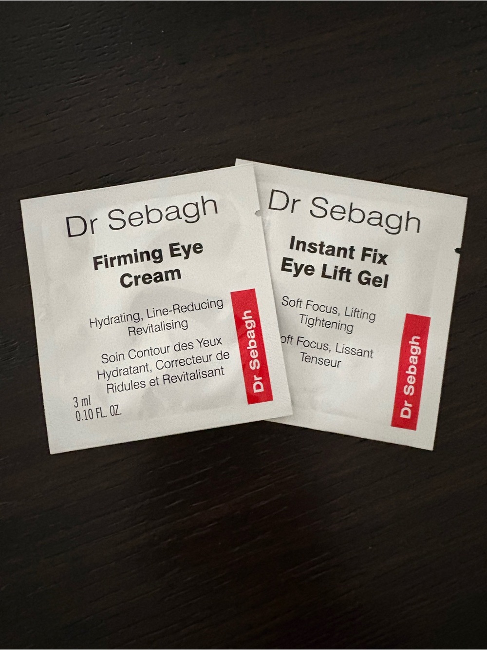 DR SEBAGH 2 x Travel Size / Samples of Firming Eye Crean 3ml each